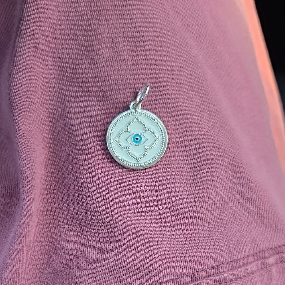 LOLA Sterling Silver & Alpine White Evil Eye Pendant